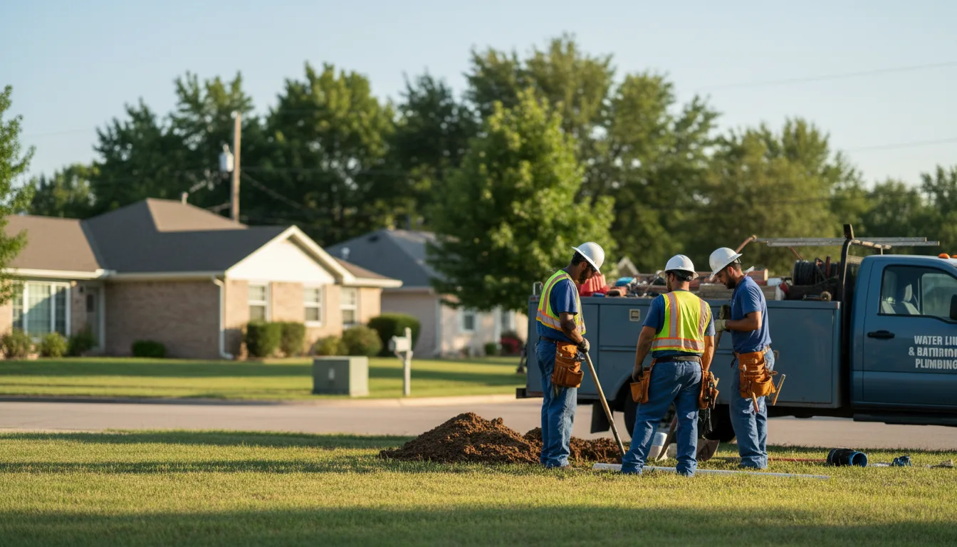 Residential water line and bathroom plumbing service in Cary, NC